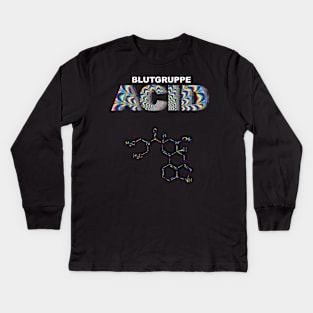 Meine Blutgruppe ist ACID Geschenk | Molekül Strukturformel Kids Long Sleeve T-Shirt